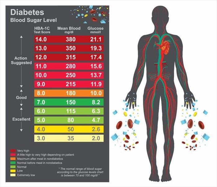 glucose levels chart