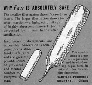 What did women use before tampons and pads?